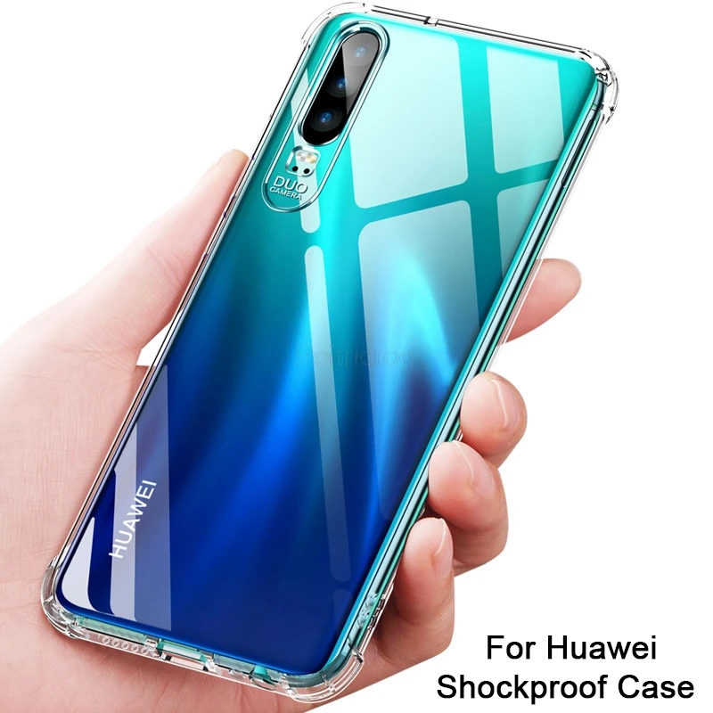Soft Silicone Phone Case for Huawei Honor Mate 30 20 10 Lite P30 P20 Pro 8X 9X 8S 8C P Smart Z 2019 Clear shockproof TPU Cover | Мобильные