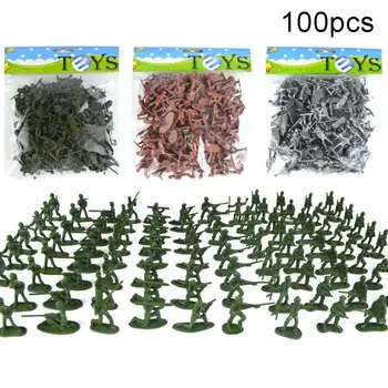 

100Pcs Mini Classic Soldiers Figures Models Playset Desk Decor Kids Toy Gift New