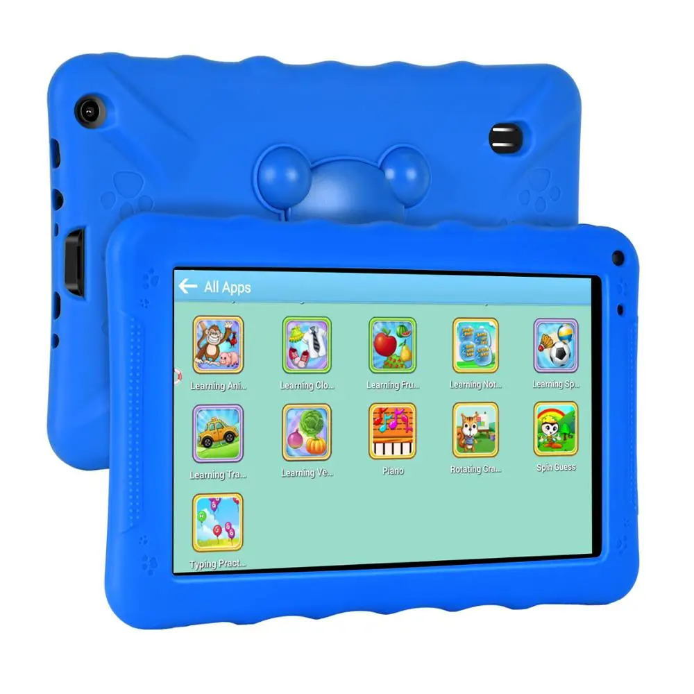 Детский планшетный ПК Android 6,0, четыре ядра, 1 ГБ ОЗУ, 16 Гб ПЗУ, 3200mA, WiFi, 9 дюймов, планшет для детей, подарок на образование - Комплект: Tablet A Blue Case