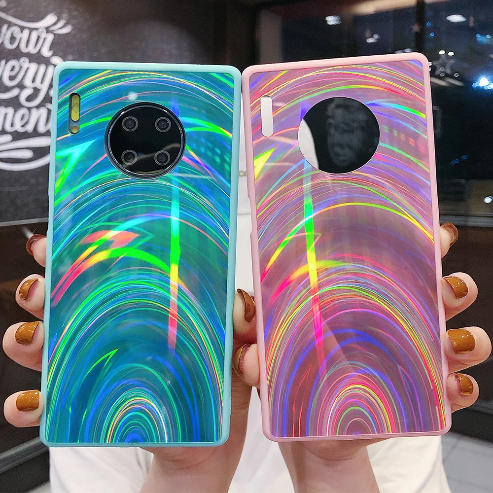 Голографический лазерный чехол с призмой для Huawei Mate 30 Pro 20 Honor 10 Lite чехлы 3D