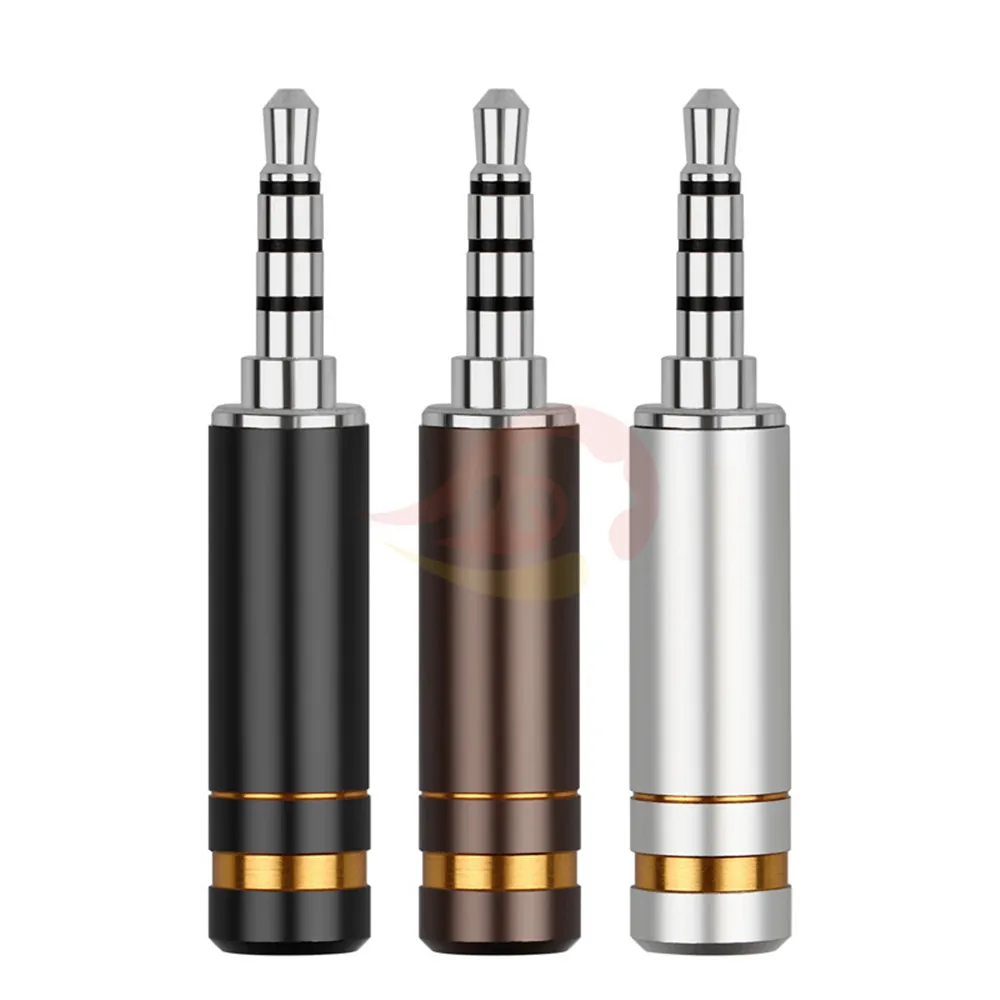 Rhodium 3 Color 15pc 5 шт. аудио разъемы 3,5 разъем 4 полюса родиевое покрытие медь 3,5 мм Мужской адаптер Hifi Разъем для наушников Замена сбалансированный штекер DIY - Цвет: Rhodium 3 Color 15pc