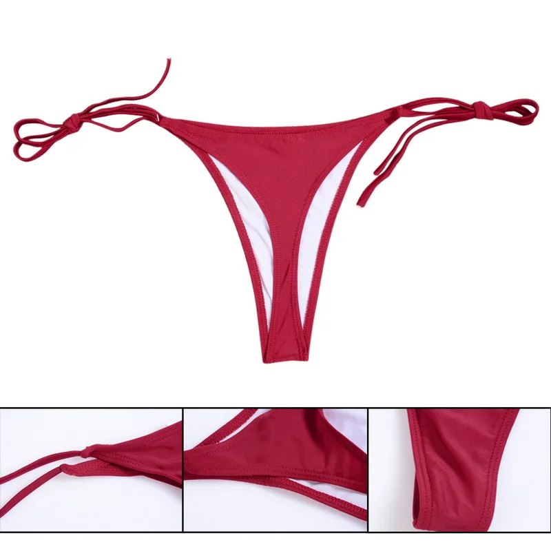 2019 Женская одежда для плавания на шнуровке однотонные Шорты нижнее белье