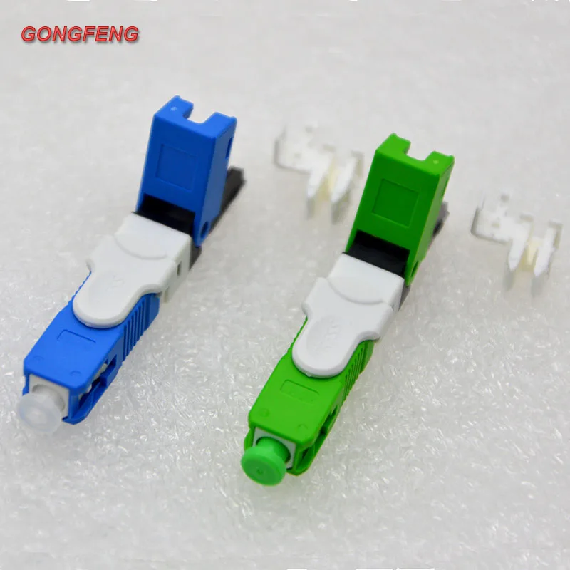 

100PCS NEW Optic Fiber Fast Connector FTTH SC UPC APC Single Mode ESC250D Quick Connector Double trunking Special Wholesale
