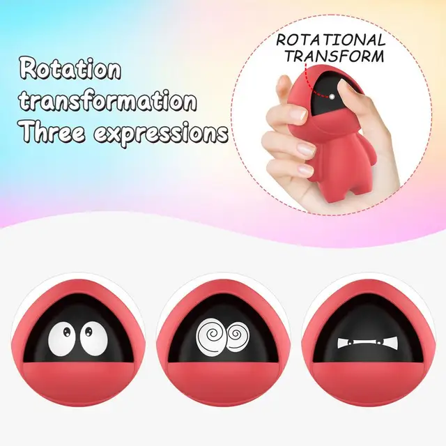 Pop Face Changing Spinner Stress Relief Toy For Kids Adults Anti Anxiety Flip For Girls Boys Durable Sturdy Safety 3-in-1 Effec 3