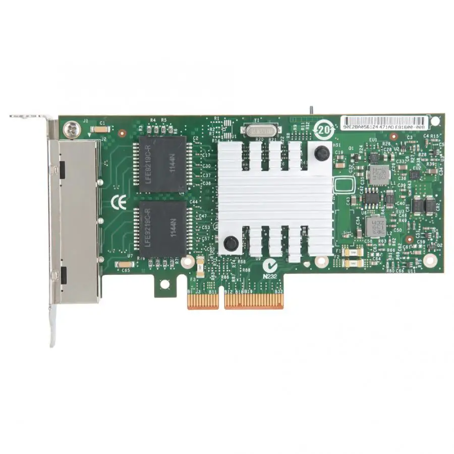 Для Intel i340-T4 82580 4-Порты и разъёмы Gigabit LAN Серверная сетевая карта с коротким рукавом перегородка для Windows гигабитный сетевой карты
