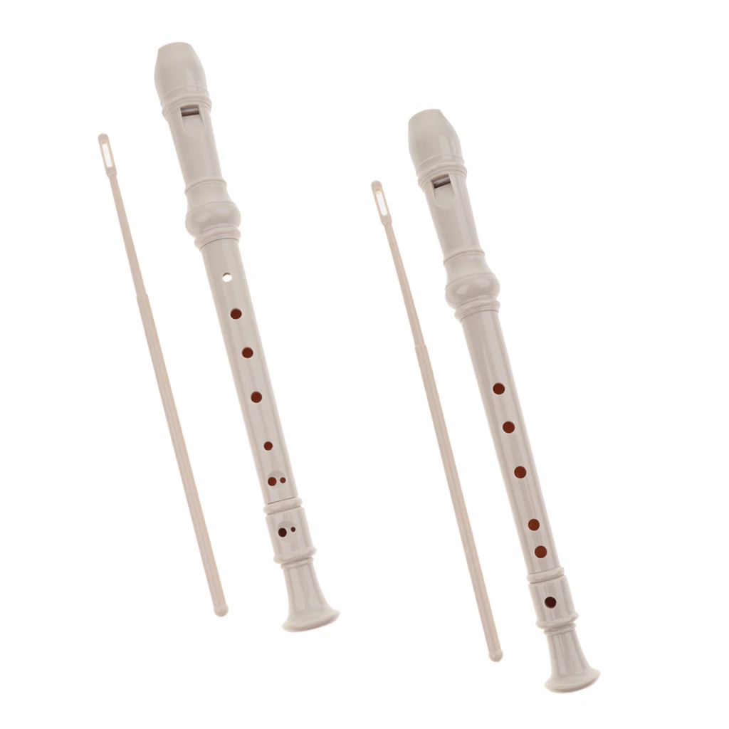 ABS High-pitched Soprano Recorder with Cleaning Rod for Beginner Student Musical Gift