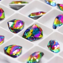 

Supper Glitter Bright Shield Shape Colorful Craft Gems Crystal K9 Glass Rhinestones Applique accessories Fancy Stones for Craft Glue on Christmas Clothing Jewelry Decoration dresses