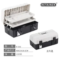 Boîte à outils Portable en plastique quincaillerie boîte à outils ménage petite taille multifonction entretien boîte à outils boîte de rangement de voiture boîte Anti chute 