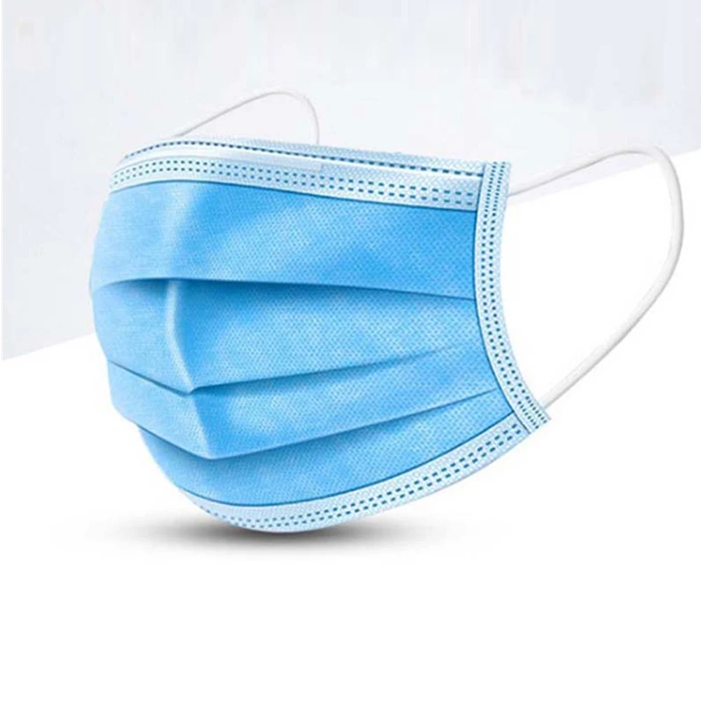 

Disposable Profession Protective Mask 3-Ply Nonwoven Facial Cover Dust Mask Anti Bacterial Virus Safety Mask