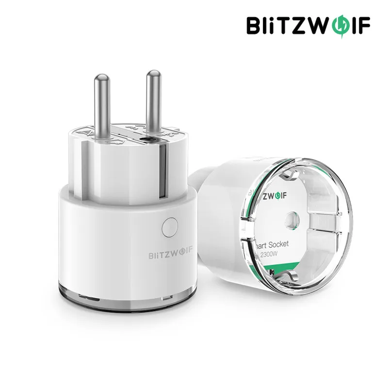 Baratos BlitzWolf BW SHP6 Enchufe europeo versión de medición WIFI Smart Socket 220 V 240 V 16A trabajo con Amazon Alexa para IFTTT para Asistente de Google
