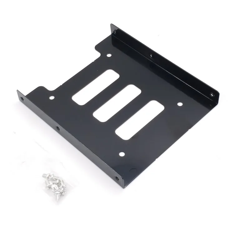 Hard Drive Adapter XT-XINTE 2.5" to 3.5" SSD HDD Metal Mounting Bracket Adapter Hard Drive Holder with SATA & Power 4pin Combo Cable for PC SSD