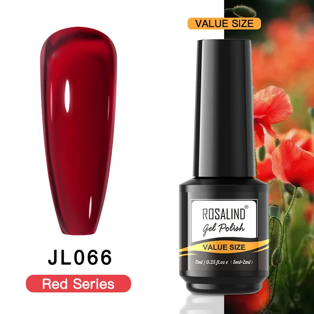 ROSALIND 7ml Gel Polish Semi Permanent Nails Gel Polish Soak Off UV LED Base Top Coat Vernis Nail Art Glitter Gel Varnish RAI-JL066