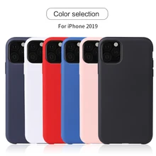 Тонкий мягкий чехол для iPhone 11 Pro Max, жидкий силиконовый чехол, карамельный цвет, Coque Capa для iPhone 11 Pro Max Capinhas