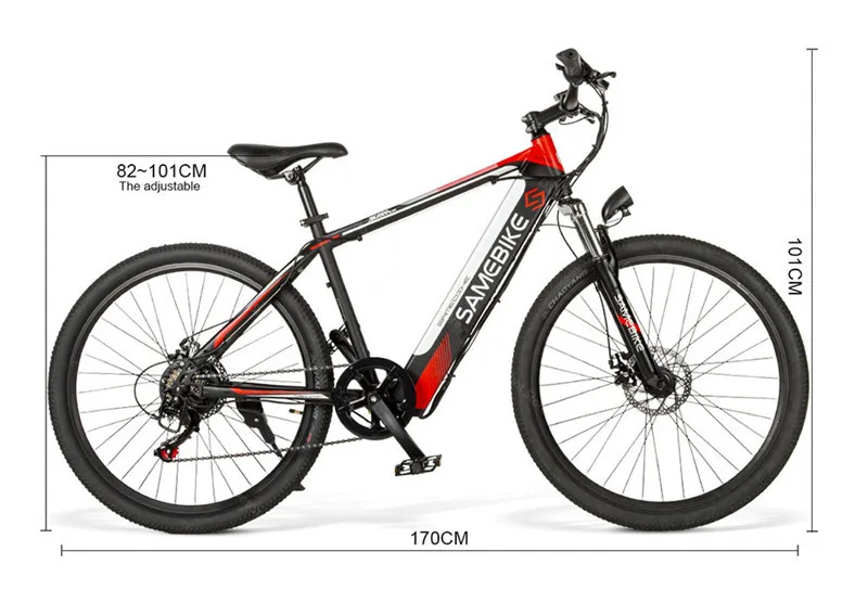26'' Powerful Electric Bicycle 2 Wheels Electric Bicycles 36V SAMEBIKE SH26 Mountain Smart Electric Bikes Adults Max Range 70KM (11)