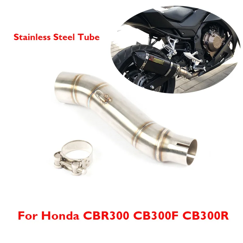 Motorcycle Exhaust Connect Link Pipe Modified Middle Mid Tube for Honda CBR300 CB300F CB300R | Автомобили и мотоциклы