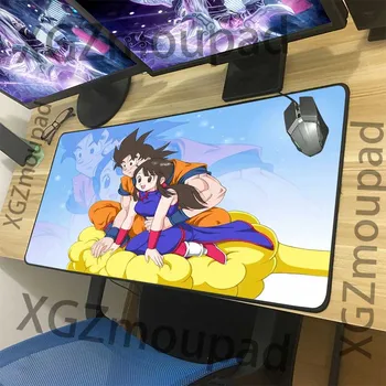 

XGZ Large Mouse Pad Black Lock Edge Anime Dragon Ball Computer Table Mat Rubber Non-slip Custom Couple Coaster Insulation