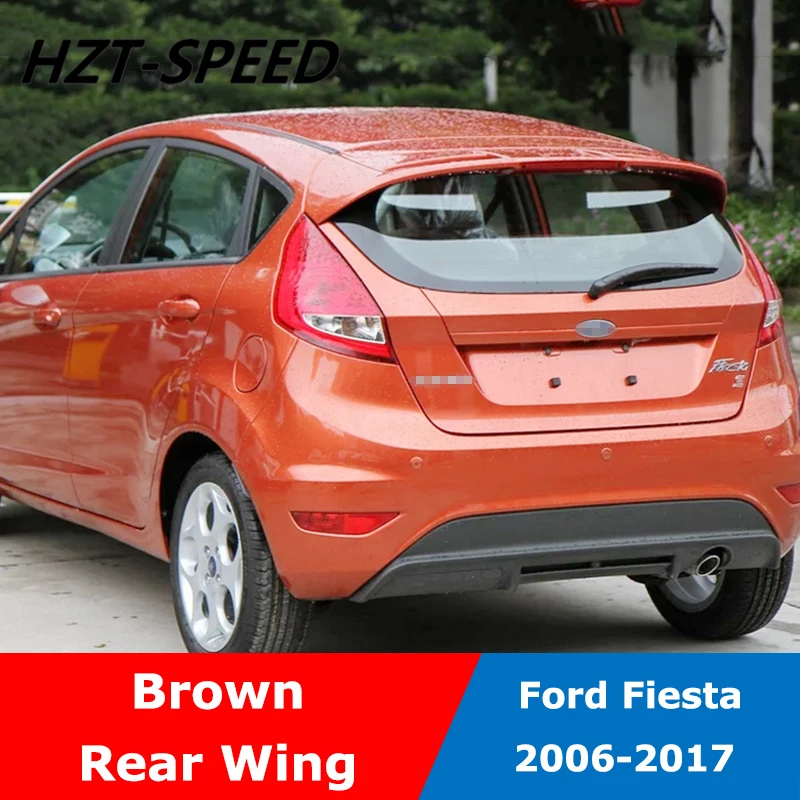 Высокое качество ABS различные цвета выбор заднего крыла Спойлер для Ford Fiesta хэтчбек модификация 2006- с пробивкой