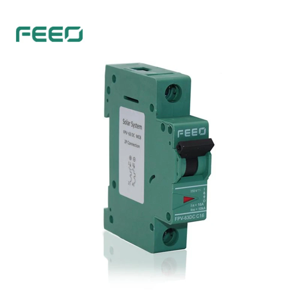 

FEEO 1P DC Circuit Breaker DC 250V FOR PV ( Solar ) system 6A 10A 16A 20A 25A 32A 40A 50A 63A FPV-63 TUV & CE Certificate