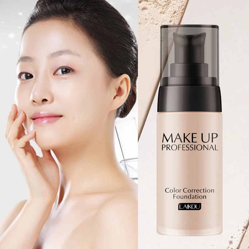 

LAIKOU Liquid Foundation Long-lasting Moisturizing Nude Makeup Face Foundation Cover Concealer