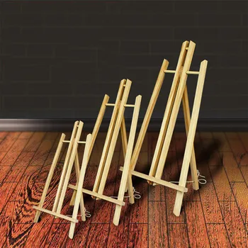 

Wooden Mini Artist Easel Natural Wood Display Easel Oil Painting Frame Shelf Artist Tripod Tabletop Holder Stand S M L