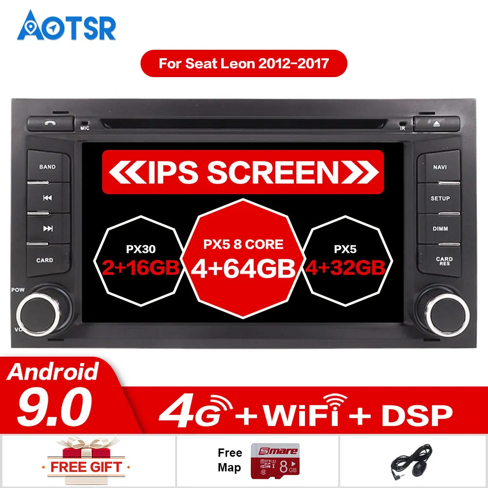 Автомобильный DVD плеер с восьмиядерным процессором Android 9 GPS навигация радио