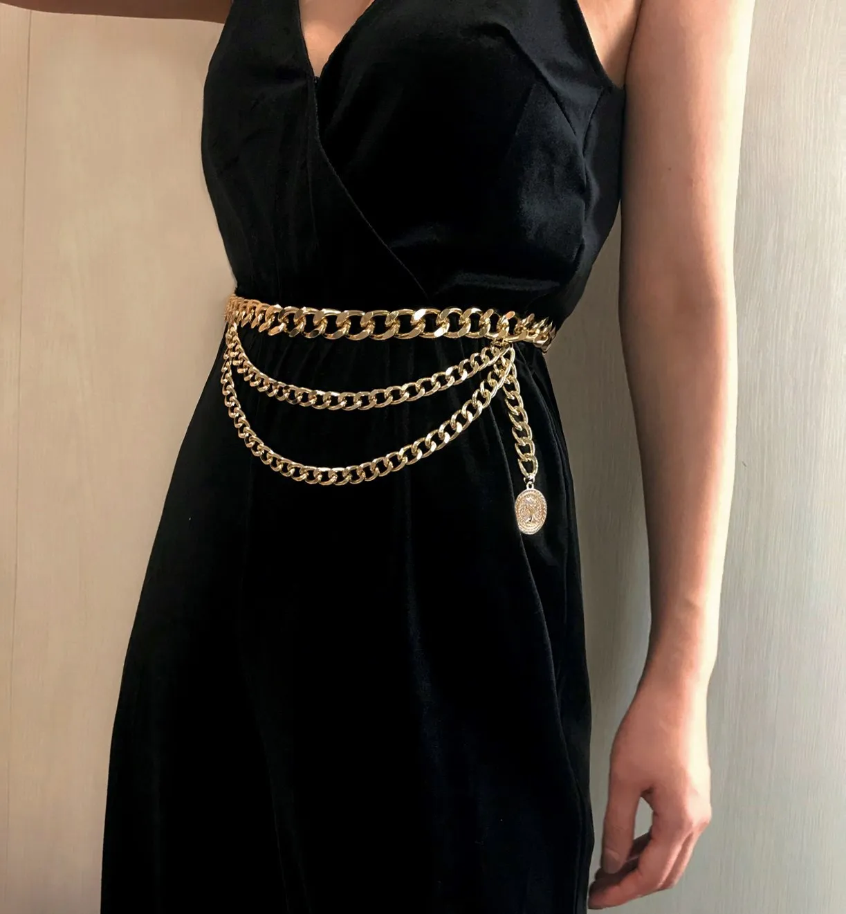 

Icnway Exaggerated Sexy Pendant Body Chain Female Personality Retro Tassel Wild Multi-layer Waist Chain