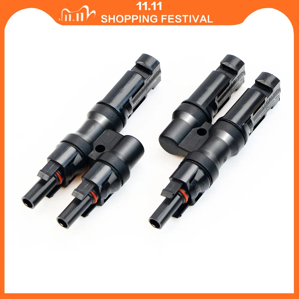 Photovoltaic Connectors Branch Solar Panel Connectors Waterproof Support Solar Panel Connect in Parallel afbeelding