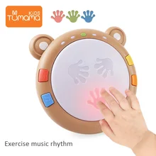 Шумовка для детей, детские ручные барабаны, Детские барабаны, музыкальные инструменты, детские игрушки 6-12 месяцев, музыкальные игрушки для малышей в форме медведя