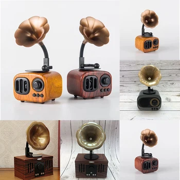 

Bluetooth Computer Speaker Retro Laptop Speaker Wireless Speakers with HD Audio Stereo Built in Mic LHB99