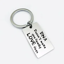 Нержавеющая сталь кольцо для ключей ДНК Docs не сделает вас Семья любовь