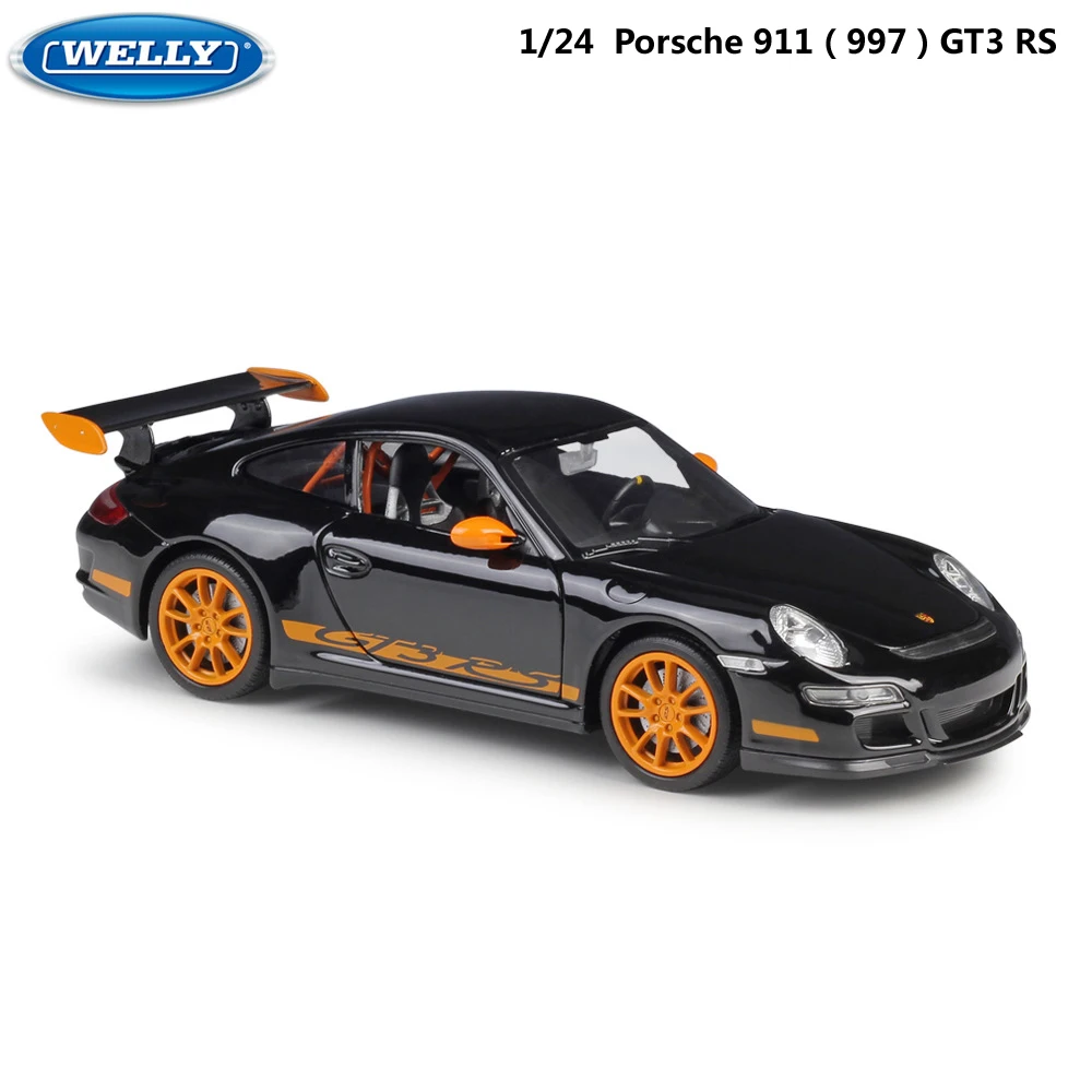 Модель автомобиля WELLY 1:24 литая машинка игрушки Porsche 911(997) GT3 RS симулятор
