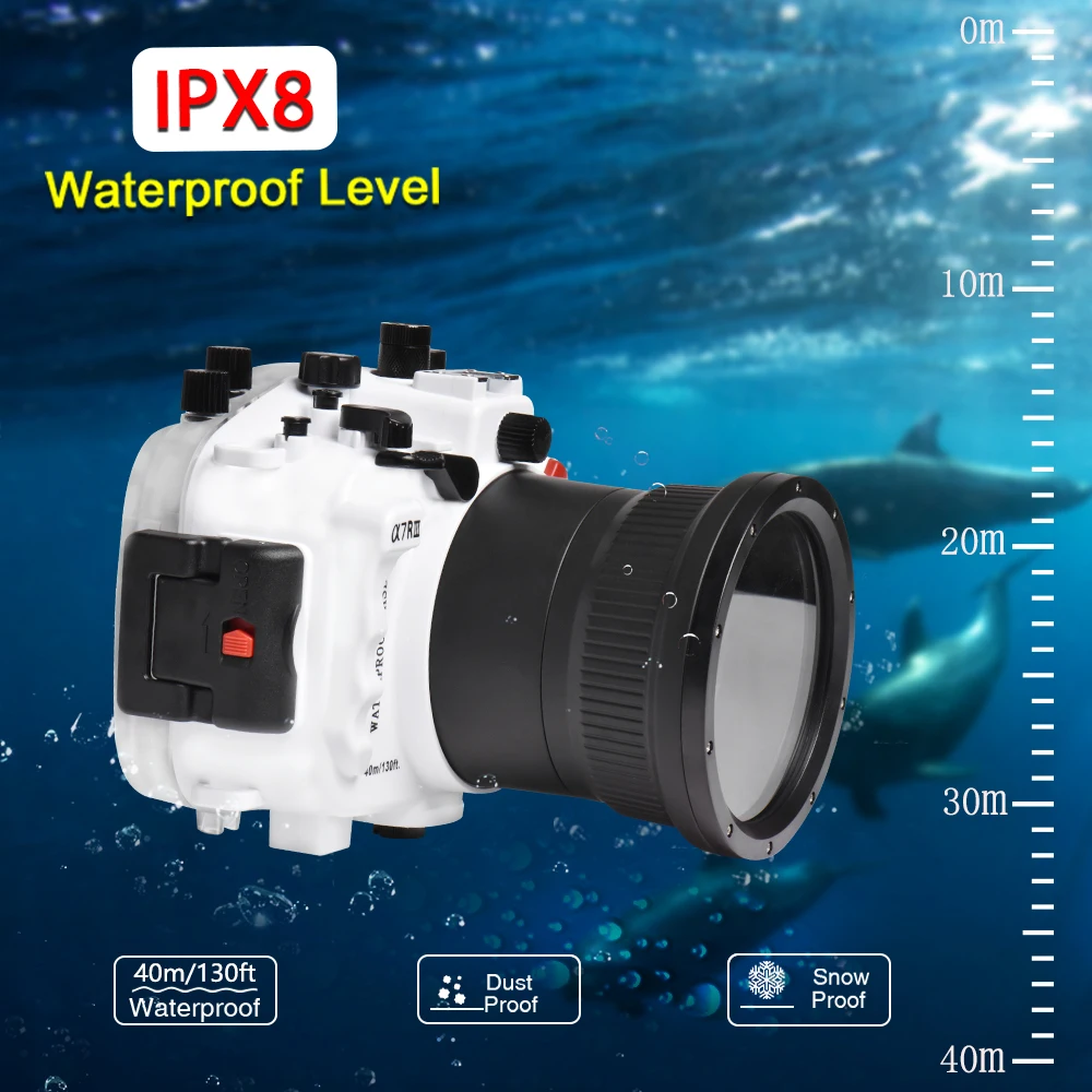 Для sony A7III A7R3 A7RIII Водонепроницаемая защитная крышка корпуса камеры с объективом 90 мм электронная рукоятка для подводной камеры Case1pc