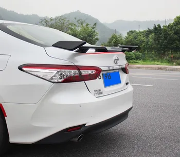 

Car Styling ABS Plastic Unpainted Primer Color Rear Spoiler Trunk Boot Wing Lip Spoiler For toyota Camry 2018 2019 2020