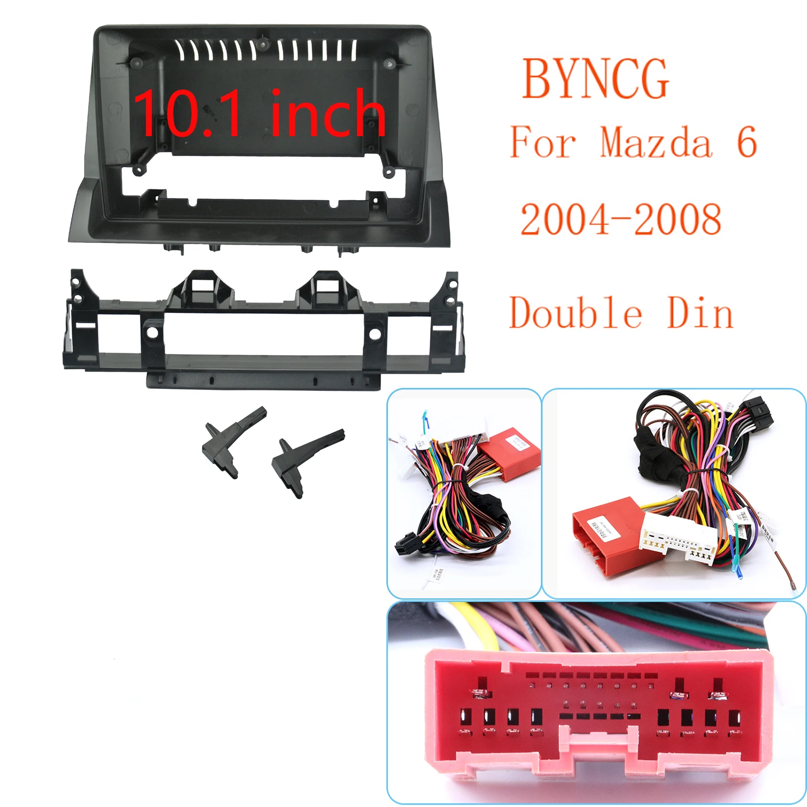 10.1 Inch Car Fascia For MAZDA 6 2004 2008 Double Din Car dvd Frame