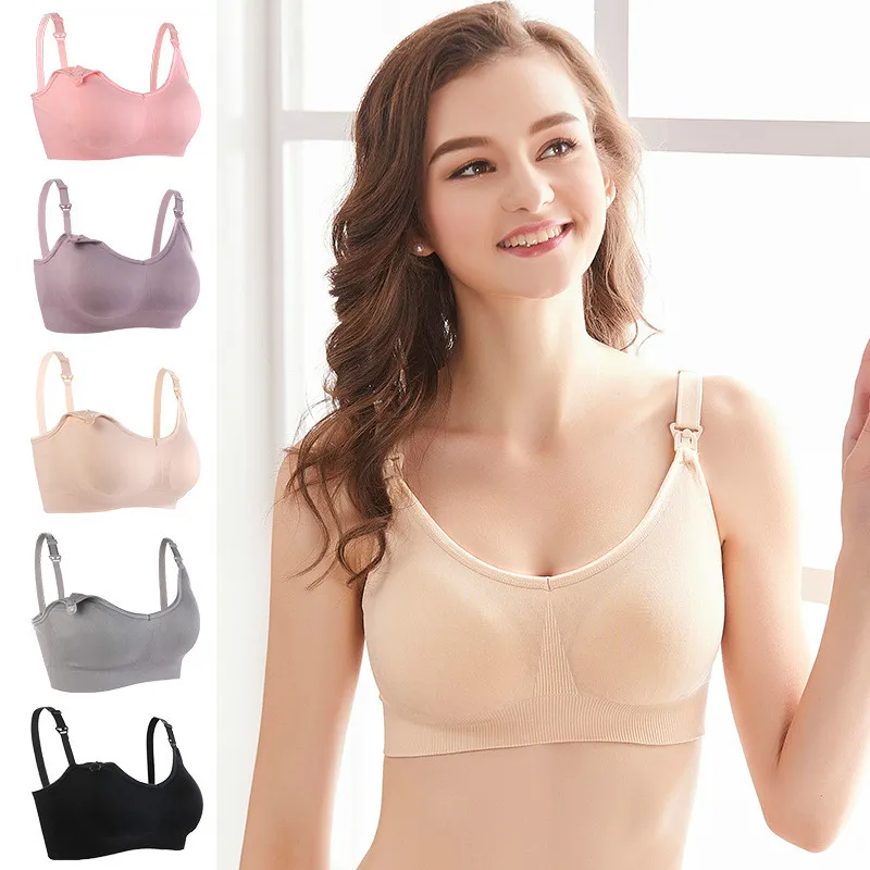 Wireless Maternity Bra Front Open Gather Together Prevent Sagging Seamless  3D Breathable Comfortable Breastfeeding Bras Push