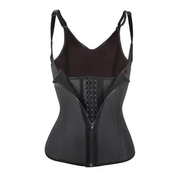 

100% Latex Women's Waist Trainer Corset 6 bones Underbust Slimming Sweat Tank Vest Training Cincher Workout Loss weight