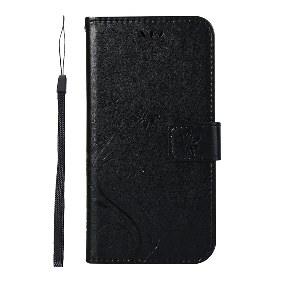 Однотонный флип-чехол для телефона huawei P8 P9 Lite Mini ретро кожаный чехол DP04Z - Цвет: Black