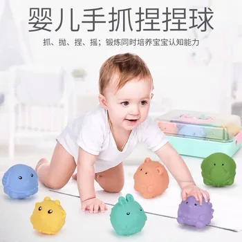 

Infant Touch Sense Perception Hand Ball Baby Educational Early Education Soft Silcone Massage Squeeze Ball Grip