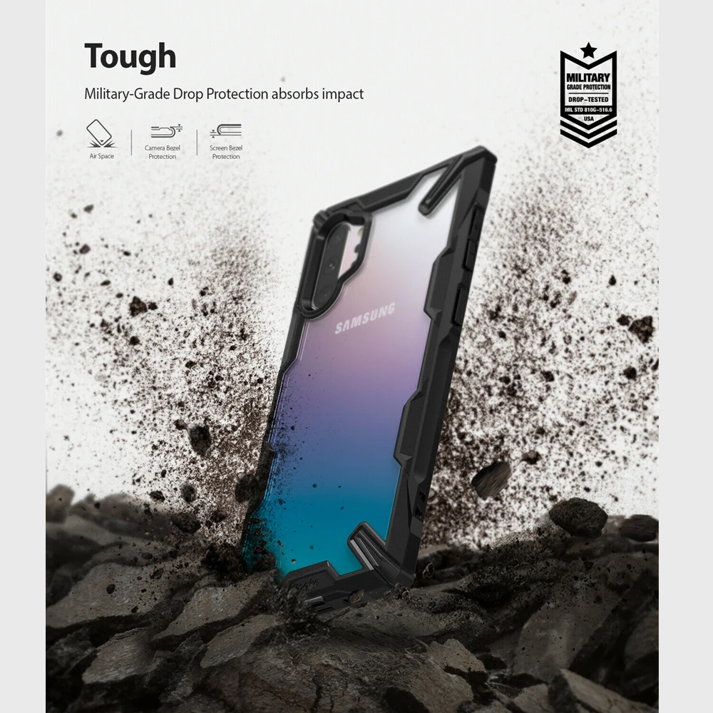 Чехол Ringke Fusion X для Galaxy Note 10 Plus с амортизацией Прозрачный жесткий чехол из ТПУ для Galaxy Note 10+ 5G