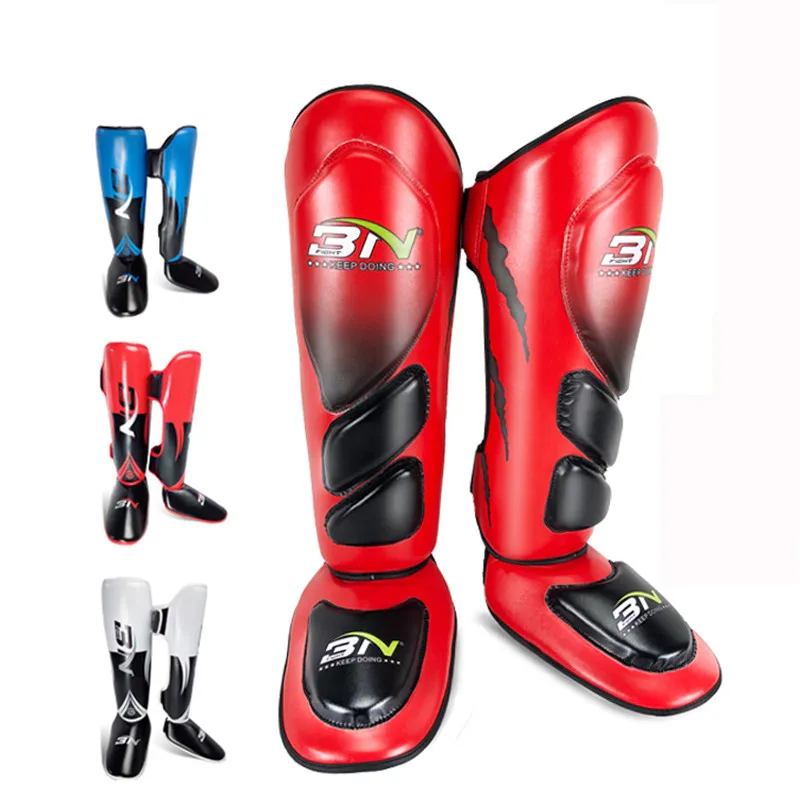 BN Thicker Muay Thai Boxing Shin Guards KickBoxing EVA Full Protection