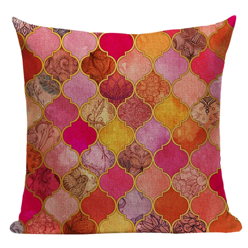 Красочные геометрические чехлы зеленый розовый бриллиант Спальня автомобиля из