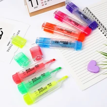 Couleur de parfum Mini surligneurs colorés marqueurs Pastel 7 couleurs stylos de mise au point de texte unique pour le bureau de l'école