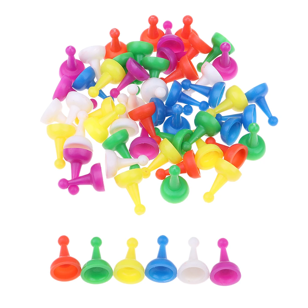 Board Game Chess Pieces and Board 60Pcs Board Game Chess Pieces Checkers Plastic Accessories for Halma Chess Checkers Game Chessman