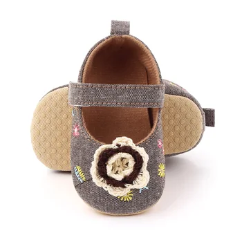 

Baby Girls Embroidered Shoes Anti-Slip Casual Walking Booties Newborn Baby Girls Princess Shoes Soft Soled Flat Sneakers·