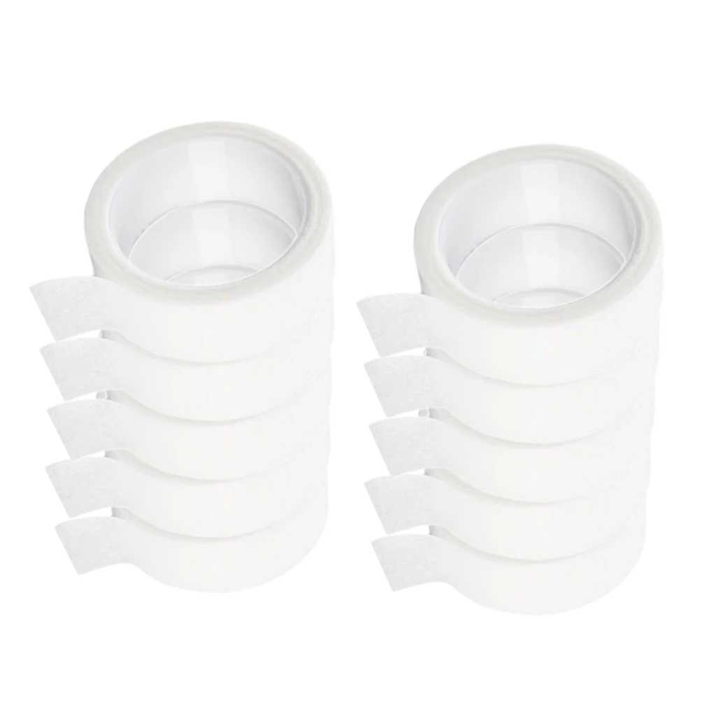 10 Packs 5 Yard Eyelash Grafting Tape Breathable Lashes Curling Perming Gauze