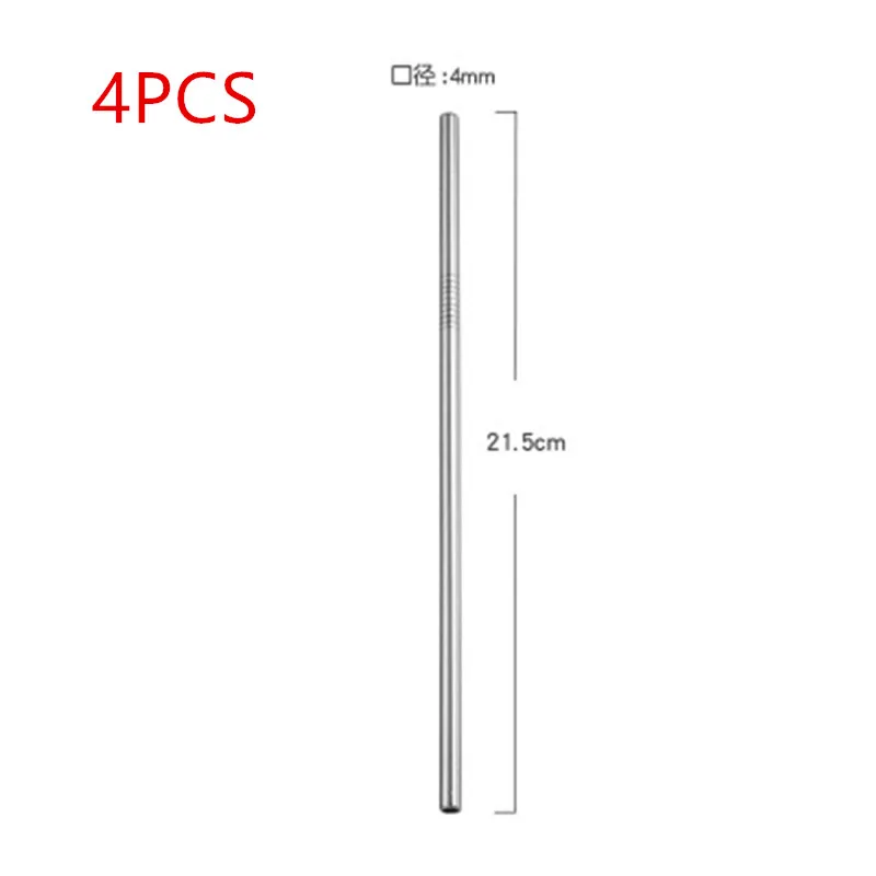 1/4/8 шт. Цвет Золото Нержавеющая сталь соломинкой Многоразовые Высокое качество 304 из нержавеющей стали металлическая соломинка - Цвет: D