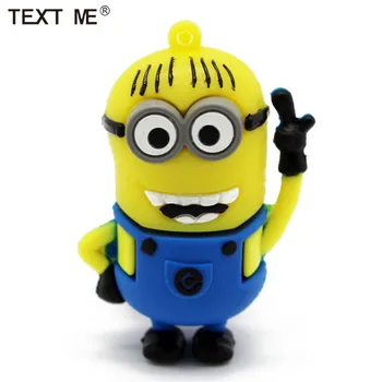 

TEXT ME cartoon cute Minions model 64GB usb flash drive usb 2.0 4GB 8GB 16GB 32GB pendrive
