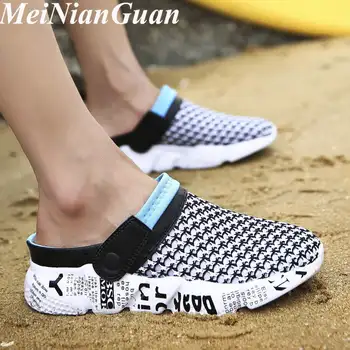 

Lightweight Shoes Men Croc Flat Soft Summer Sneakers Plus Size Men's Casual Shoes Mesh Man Shoe Beach Surf Male Aqua Footwear B9
