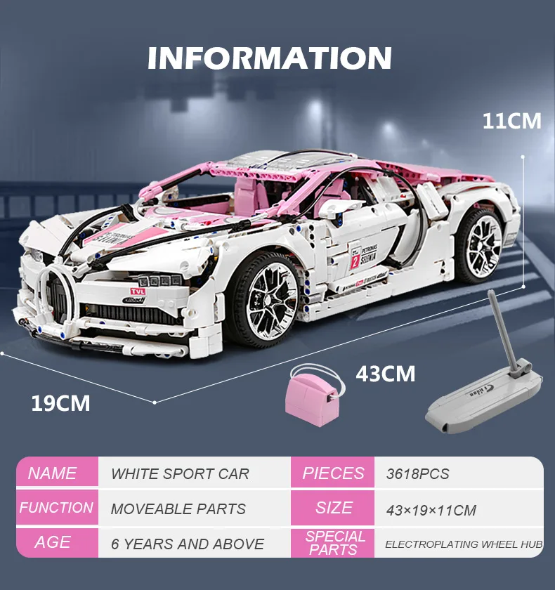 Мини блоки кирпичи Technic 20086 розовый гоночный автомобиль наборы фигурки строительные сборочные кирпичи образовательные скоростные игрушечные модели автомобилей