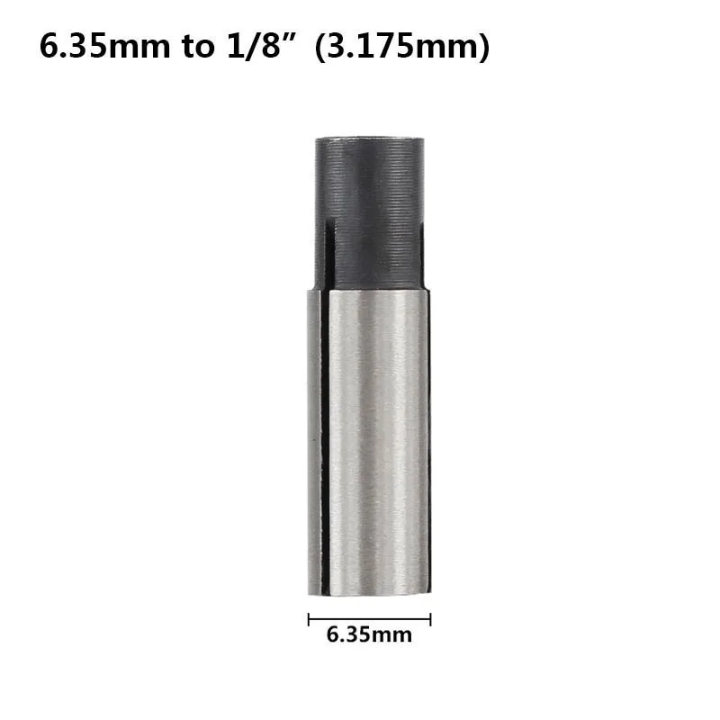 6.35mm to 3.175mm Хэмптон 1 шт. адаптер Цанга для станка с ЧПУ 3,175 мм 4 мм 6 мм 6,35 мм 12,7 мм хвостовик Концевая фреза адаптер передачи - Длина режущей кромки: 6.35mm to 3.175mm